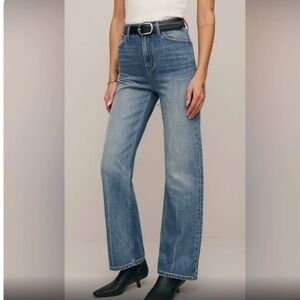 Like New Reformation Wilder High Rise Wide Leg Ankle Jeans Size 27